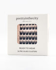 Box of pre glued lash clusters in dramatic style