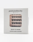 cluster lash packaging with 'prettyinthecity Beauty' branding on a white background