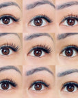 9 different styles of lashes that can be made with one kit