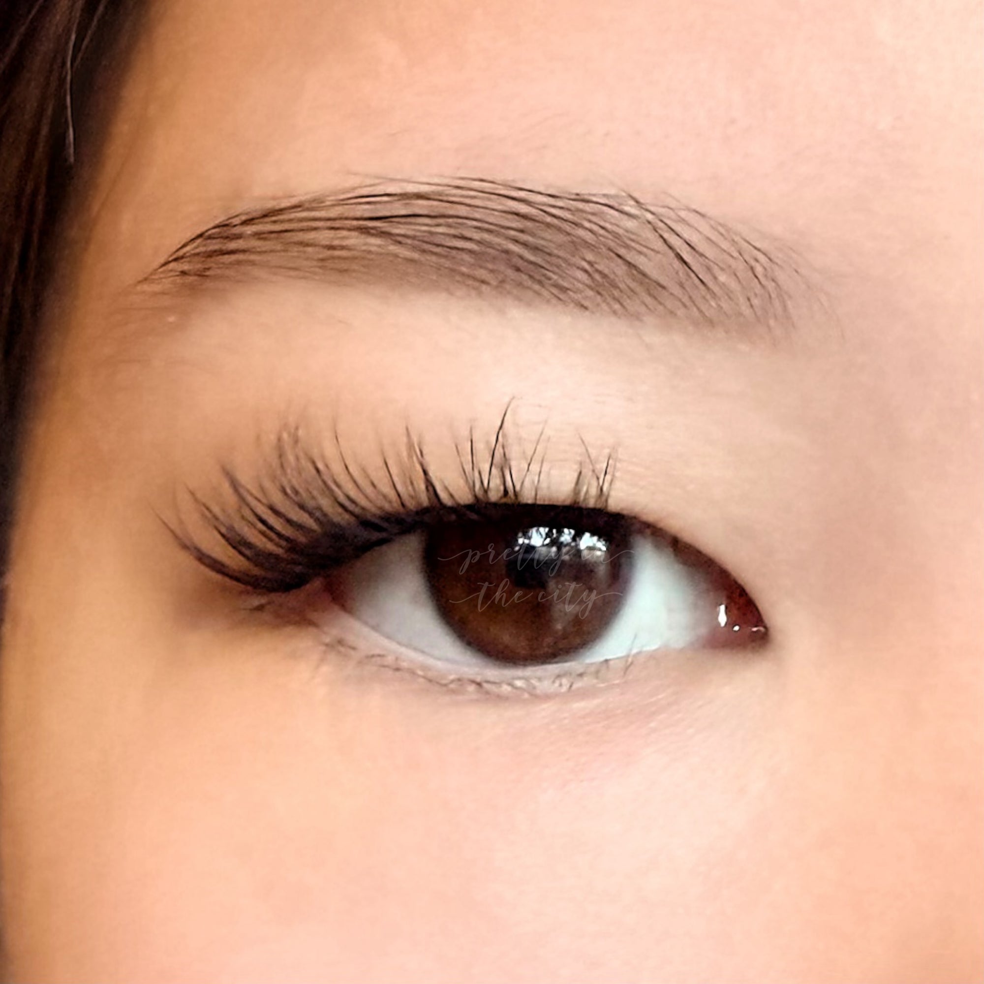 Picture of this lash style on a mono lid eye