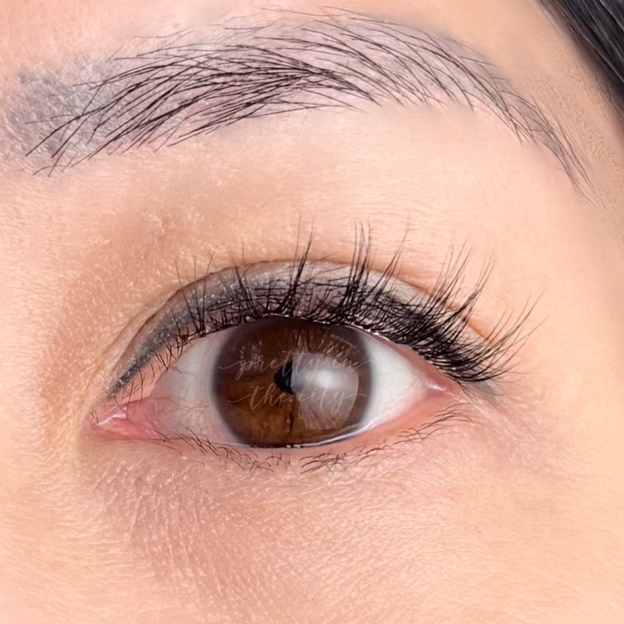 girl next door lash clusters look pre glued
